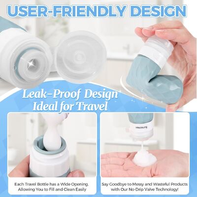 OEM 16 Pack Refillable Toiletry Travel Bottle Kit