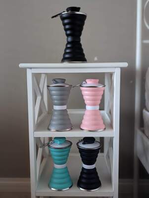 OEM ODM Foldable BPA Free 500ml Customized Silicone Folding Water Bottles 