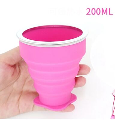 OEM ODM Silicone Foldable Cup Portable Coffee Travel Cups 200ml