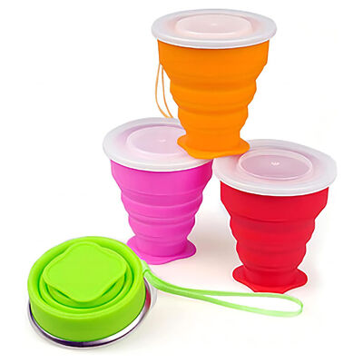 OEM ODM Silicone Foldable Cup Portable Coffee Travel Cups 200ml