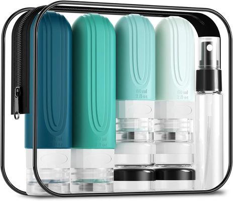 16 Pack Refillable Toiletries Silicone Travel Bottle Set Perfect for Travel Business Trip
